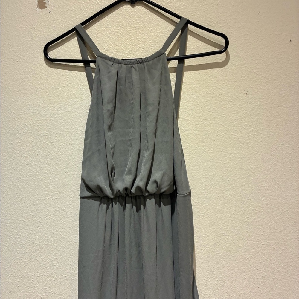 Show Me Your Mumu Women’s Grey Halter Maxi Dress Size XL Bridesmaid Wedding - Picture 4 of 7